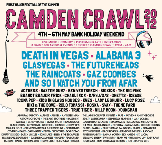 Camden Crawl 2012 Lineup